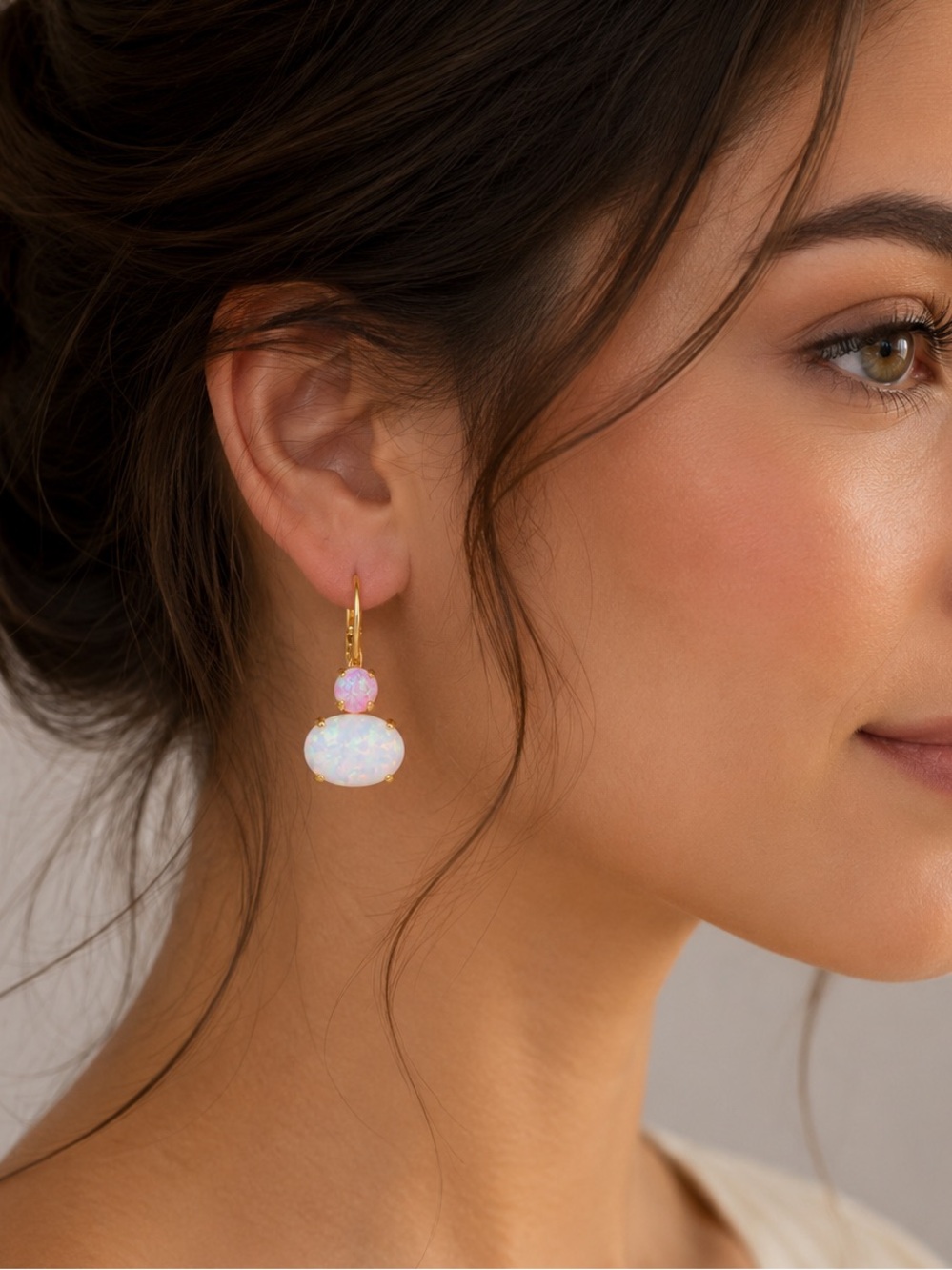 Celestia Opal Luxe Drop Earrings - Picture 2 of 3